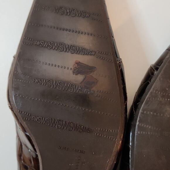 Stuart Weitzman Leather Pumps Platform Mini Heels Shoes Women's Size 7M EUC NICE - Picture 14 of 14